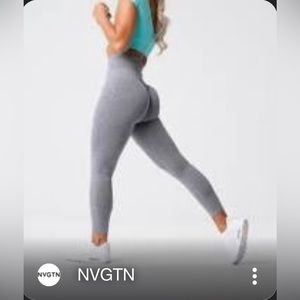 Nvgtn Grey scrunch leggings